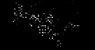 Circle based Uzbekistan silhouette with artistic abstraction