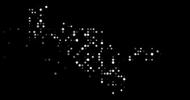 Abstract Particles Drift Assembling Post-Conceptual Turkmenistan Silhouette