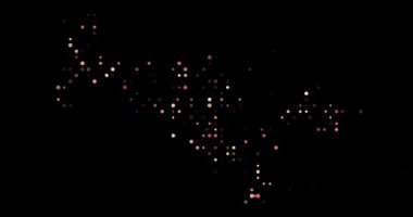 Uzbekistan silhouette crafted through generative circle abstraction