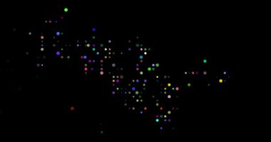 Abstract particle circles forming Uzbekistan geographical identity