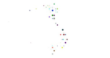 Vietnam silhouette crafted through abstract generative circles