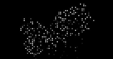 Hypnotic Orbs Converge Crafting Yemen's Abstract Map Silhouette