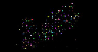 Generative art circles constructing Yemen geographical outline