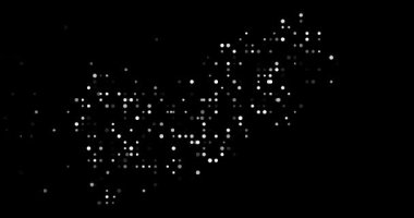 Abstract Orbs Drift Assembling Yemeni Generative Silhouette Design