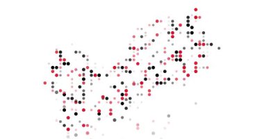 Dynamic circle motion builds Yemen conceptual abstract outline