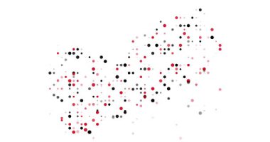 Generative artistic energy shapes Yemen map abstract silhouette