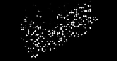 Conceptual motion graphic circles assemble Yemen country silhouette