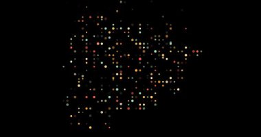 Abstract Orbs Drift Assembling Andorran Generative Silhouette Design