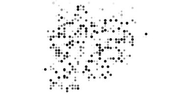 Abstract Orbs Drift Assembling Andorran Generative Silhouette Design