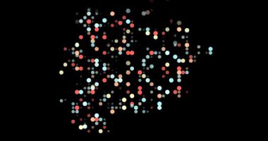 Abstract Particles Drift Assembling Post-Conceptual Andorra Silhouette