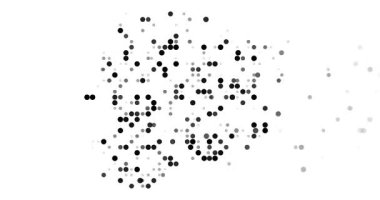 Abstract Particles Drift Assembling Post-Conceptual Andorra Silhouette