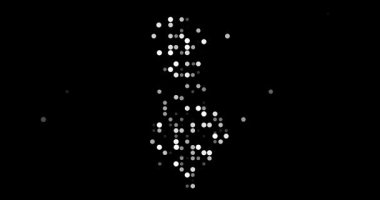 Hypnotic Orbs Converge Crafting Albania's Abstract Map Silhouette