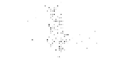 Digital Spheres Emerge Forming Hypnotic Albania Map Animation