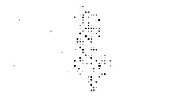 Digital Spheres Emerge Forming Hypnotic Albania Map Animation