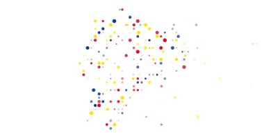 Generative Motion Circles Reveal Ecuador Map