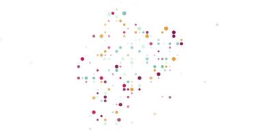 Generative Circle Flight Creating Ecuador Shape