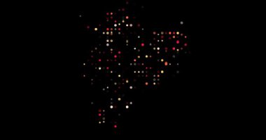 Ethereal Dots Emerge Forming Surreal Ecuador Map Animation