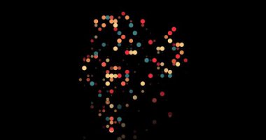 Digital Particles Drift Assembling Ethereal Ecuador Map Design