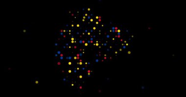 Generative Circle Flight Creating Ecuador Shape