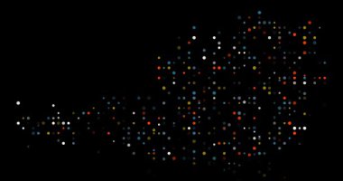 Austria National Shape Formed By Abstract Dots
