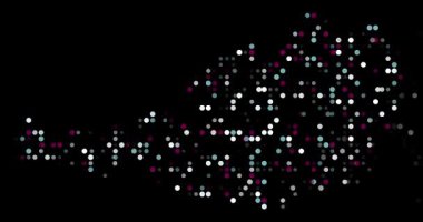 Abstract Orbs Drift Assembling Austrian Generative Silhouette Design