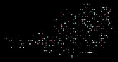 Abstract Flying Dots Build Generative Albania Contour Animation