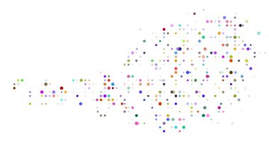 Austria Border Revealed By Flying Dots