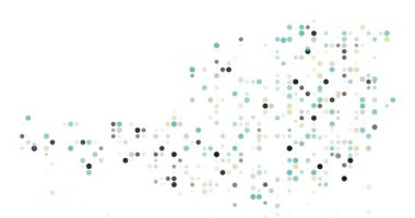 Circles Emerge from Void Forming Austria Map Silhouette