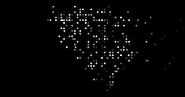 Post-Conceptual Circles Fly Assembling Bosnia and Herzegovina Map Outline