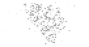 Bosnia And Herzegovina Map Formed By Circles