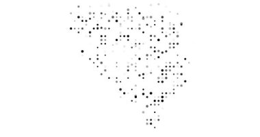 Generative Art Motion Forming Bosnia Herzegovina Borders