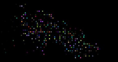 Abstract Orbs Drift Assembling Aland Generative Silhouette Design