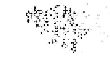 Surreal Circles Swarm to Form Belgian Generative Silhouette