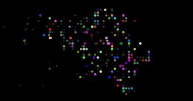 Abstract Belgium Map Created By Flying Circles