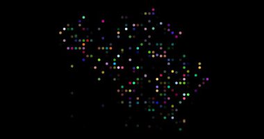 Generative Art Circles Shaping Belgium Map Silhouette