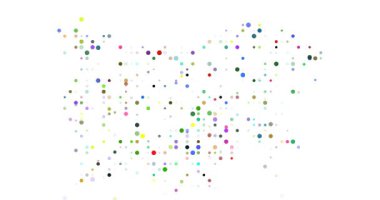 Abstract Orbs Drift Assembling Bulgarian Generative Silhouette Design