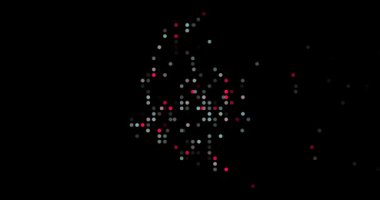 Hypnotic Orbs Converge Crafting Colombia's Abstract Map Silhouette