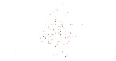 Abstract Flying Dots Build Generative Colombia Contour Animation