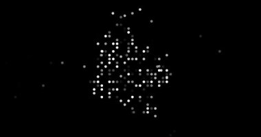 Abstract Orbs Drift Assembling Colombian Generative Silhouette Design