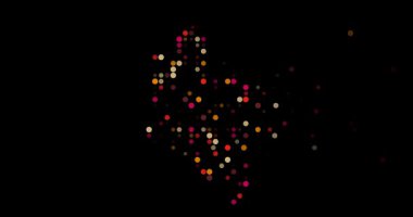 Dynamic Circles Construct The Colombia Map Silhouette