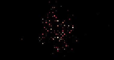 Abstract Flying Dots Build Generative Colombia Contour Animation