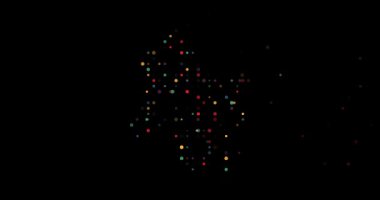 Abstract Motion Circles Shape The Map Of Colombia