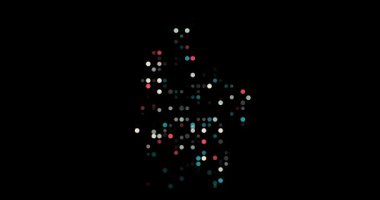 Conceptual Colombia Outline Formed By Moving Circles