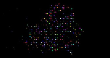 Belarus map silhouette with flying circles