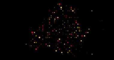 Flying circle particles create Belarus outline