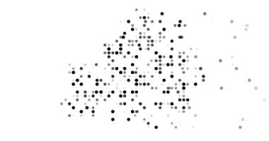 Modern generative Belarus silhouette from circles