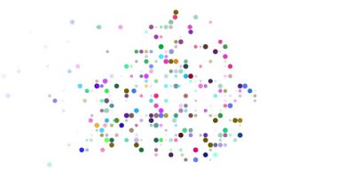 Modern generative Belarus silhouette from circles