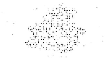 Circles flying together creating Belarus shape