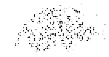 Dynamic abstract Switzerland made from circle flows