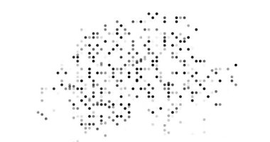 Artistic Generative Animation Showing Swiss Silhouette from Emerging Dots